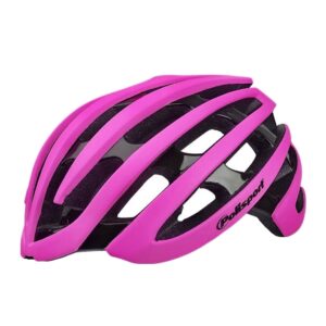 Capacete para Ciclismo Light Road Rosa Preto Tamanho 55/58 Polisport