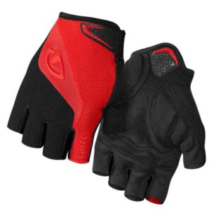Luva de Ciclismo Giro Bravo Gel Vermelho Preto