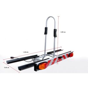 Transbike Suporte para Transporte de 2 Bicicletas Engate Bola com Canaleta e Sinalizador