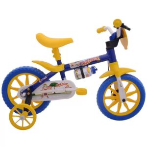 Bicicleta Infantil Aro 12 Shark Masculina Cairu com Rodas de Treinamento Rosa