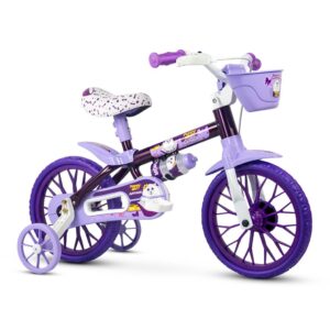 Bicicleta Infantil Aro 12 Feminina Puppy Violeta