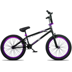 Bicicleta BMX Pro X Freelight Aro 20 Preto Roxo