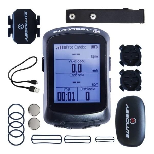 Ciclo-computador GPS para Ciclismo Absolute Wild Combo Cinta + Cadência