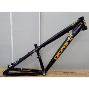 Quadro Giosbr Aro 26 FRX EVO Preto Adesivo Amarelo e Cinza