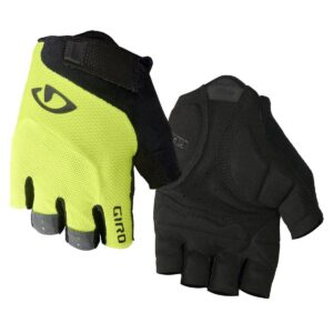 Luva de Ciclismo Giro Bravo Gel Amarelo Preto