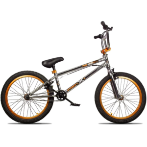 Bicicleta BMX Pro X Freelight Aro 20 Cromado Preto Dourado