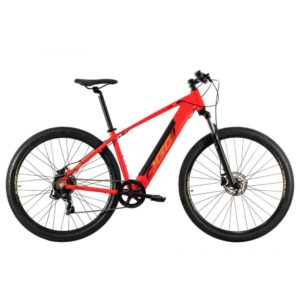 Bicicleta Elétrica Oggi E-Bike Big Wheel 8.0 Roda 29 7 Velocidades Tamanho 15.5 Vermelho Dourado 2021