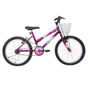 Bicicleta Cairu R20 Mtb Star Girl com Cesta Violeta